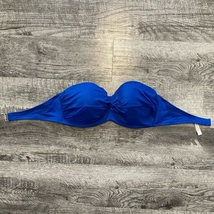 Victoria’s Secret Push Up Bandeau Bikini Top in Blue - 36D
